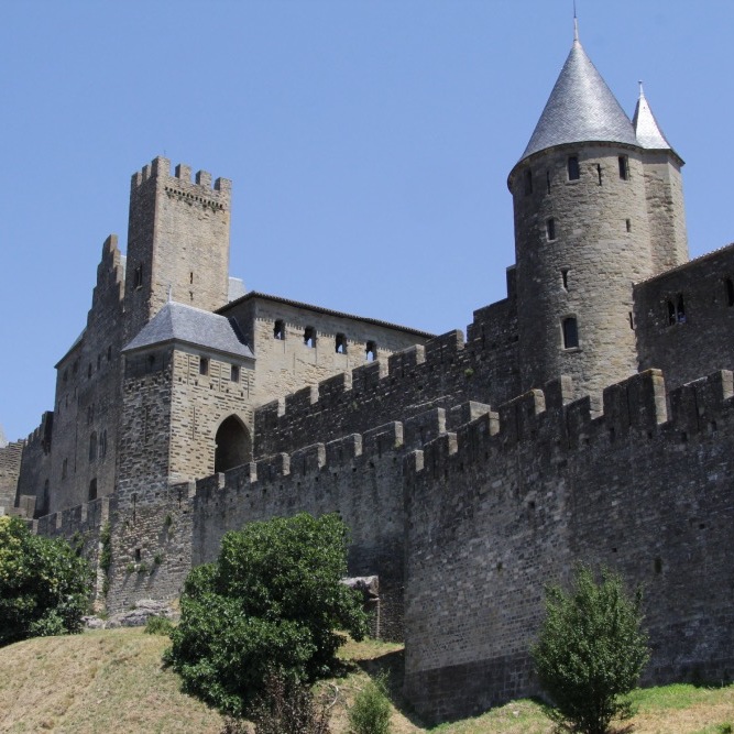 CARCASSONNE, een stad beroemde kasteel Cité
