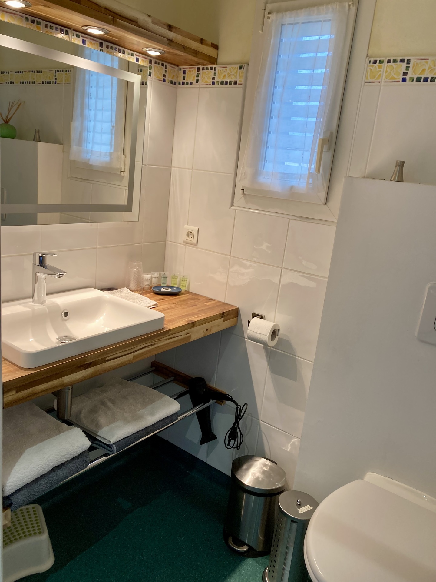 Suite bathroom with walk-in shower, renovated 3/2024